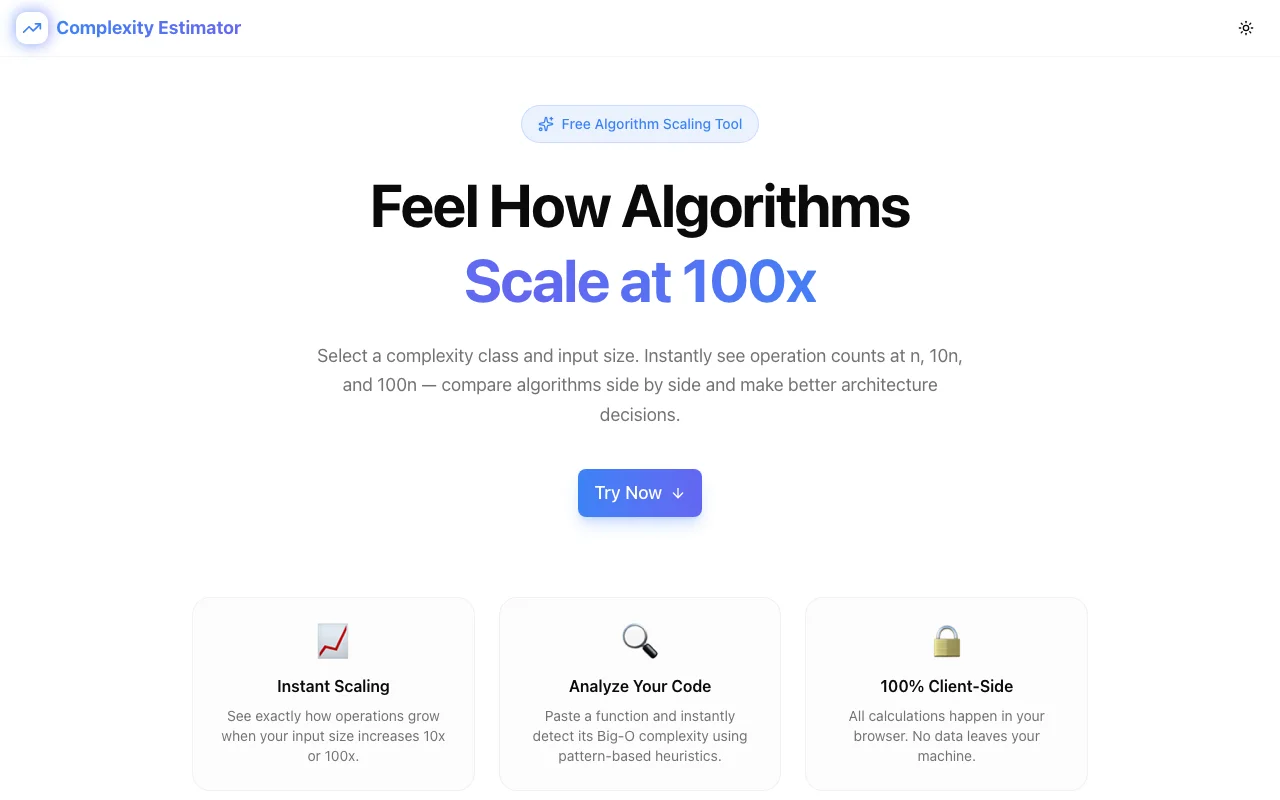 Introducing Complexity Estimator: See Exactly How Your Algorithm Scales