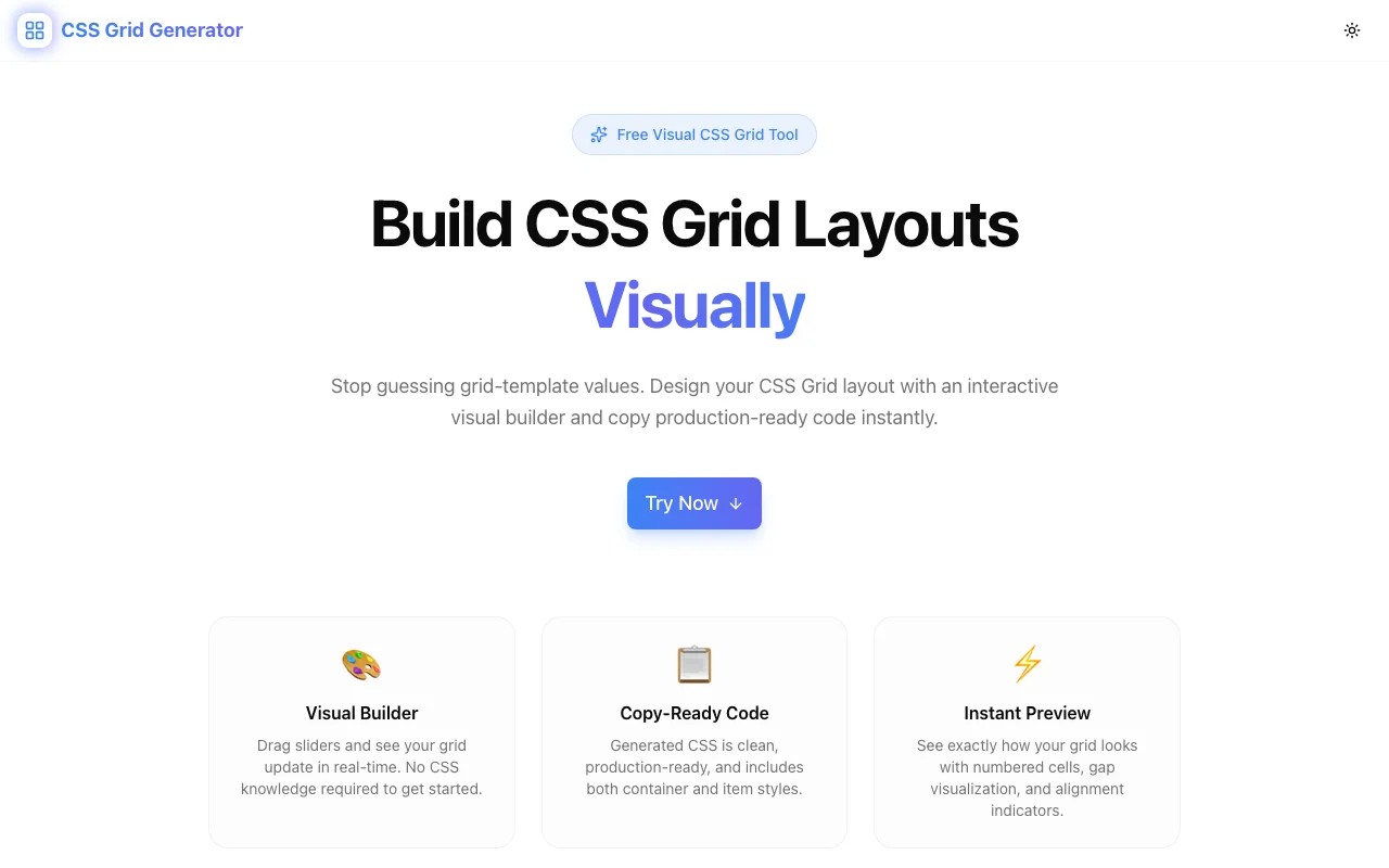 CSS Grid Generator screenshot