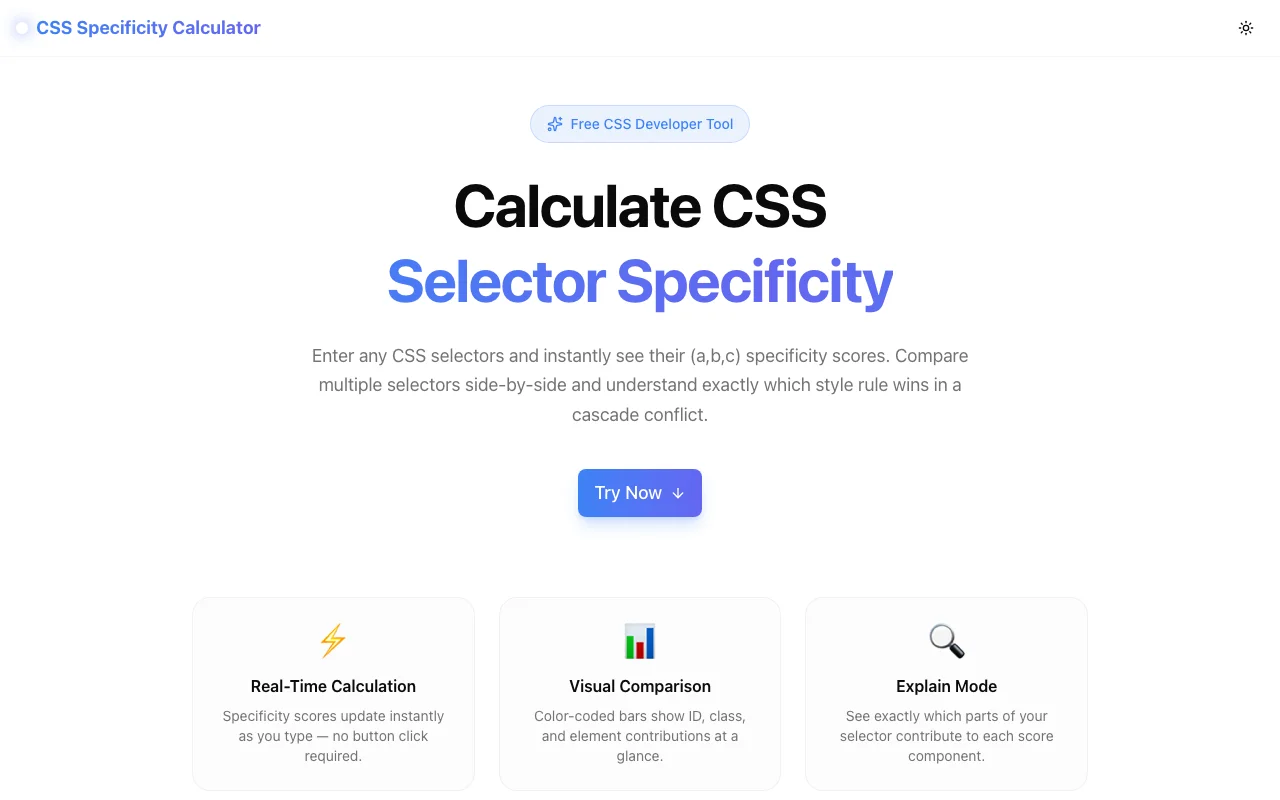 CSS Specificity Calculator: Compare Selectors, Debug Overrides & Understand the Cascade