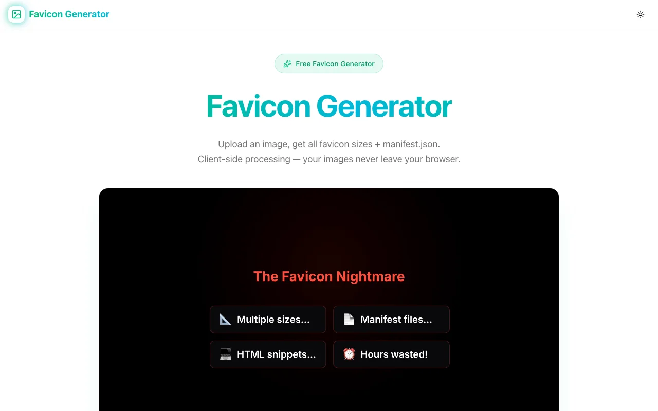 Introducing Favicon Generator: All Sizes + Manifest in Seconds