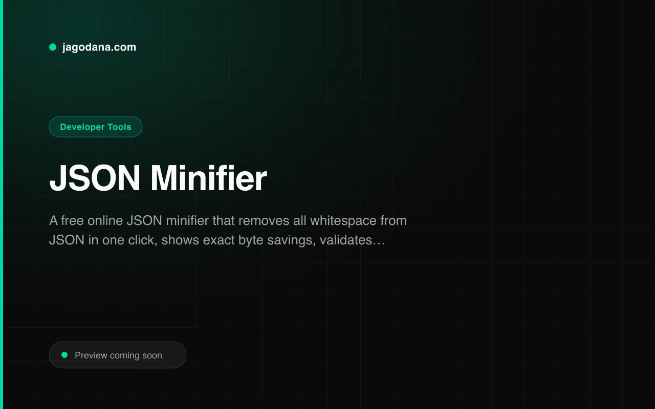 JSON Minifier screenshot
