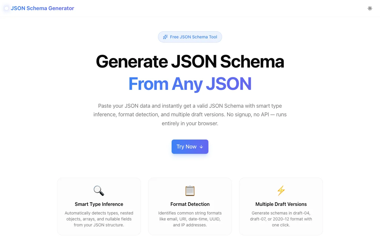 JSON Schema Generator screenshot