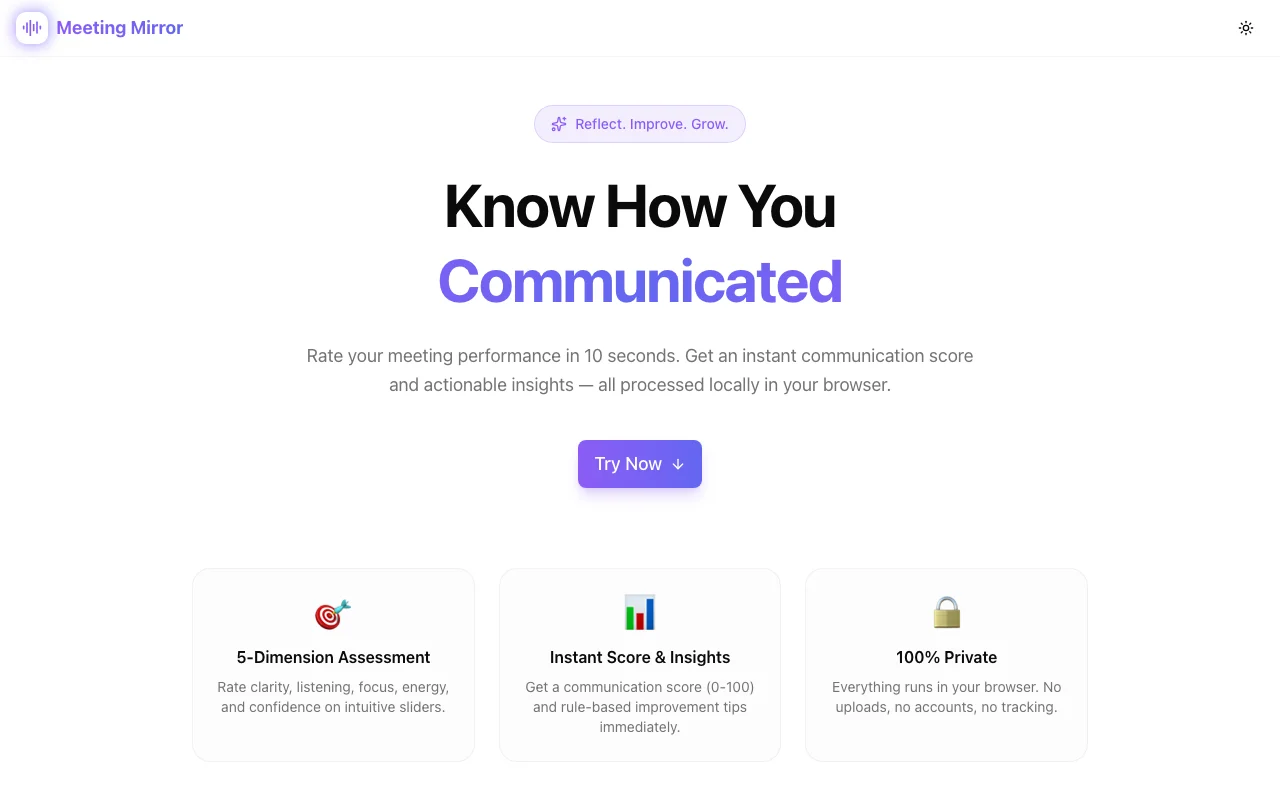Introducing Meeting Mirror: Know How You Communicated