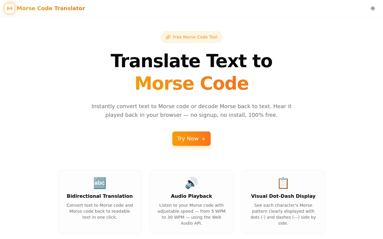 Morse Code Translator screenshot