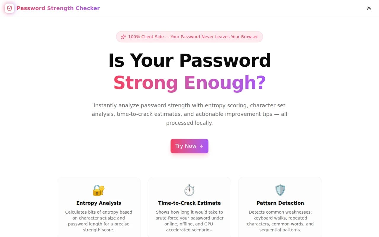 Password Strength Checker screenshot