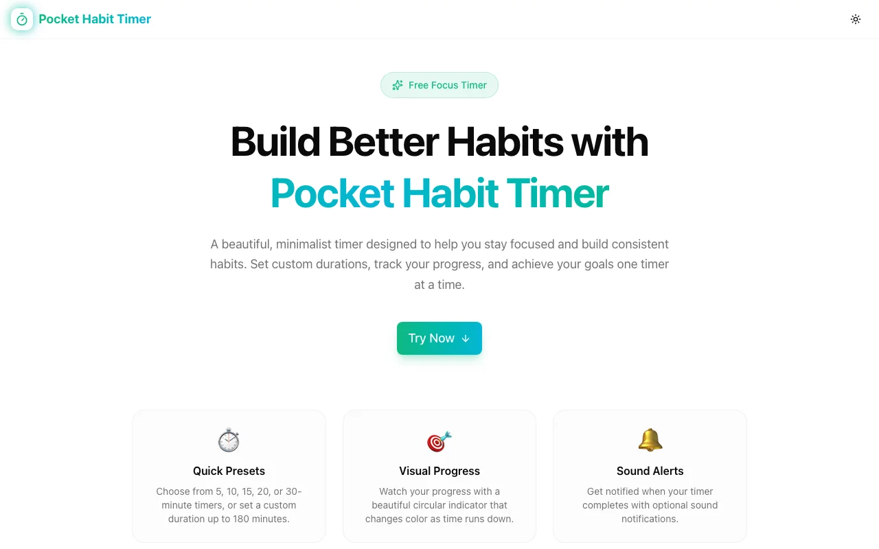 Build Better Habits One Timer at a Time — Introducing Pocket Habit Timer