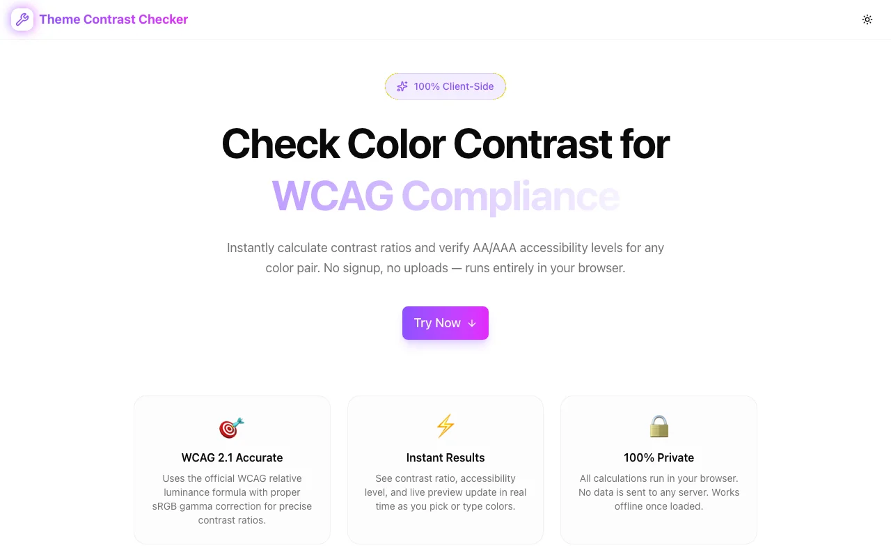 Introducing Theme Contrast Checker: Verify WCAG Color Contrast Instantly