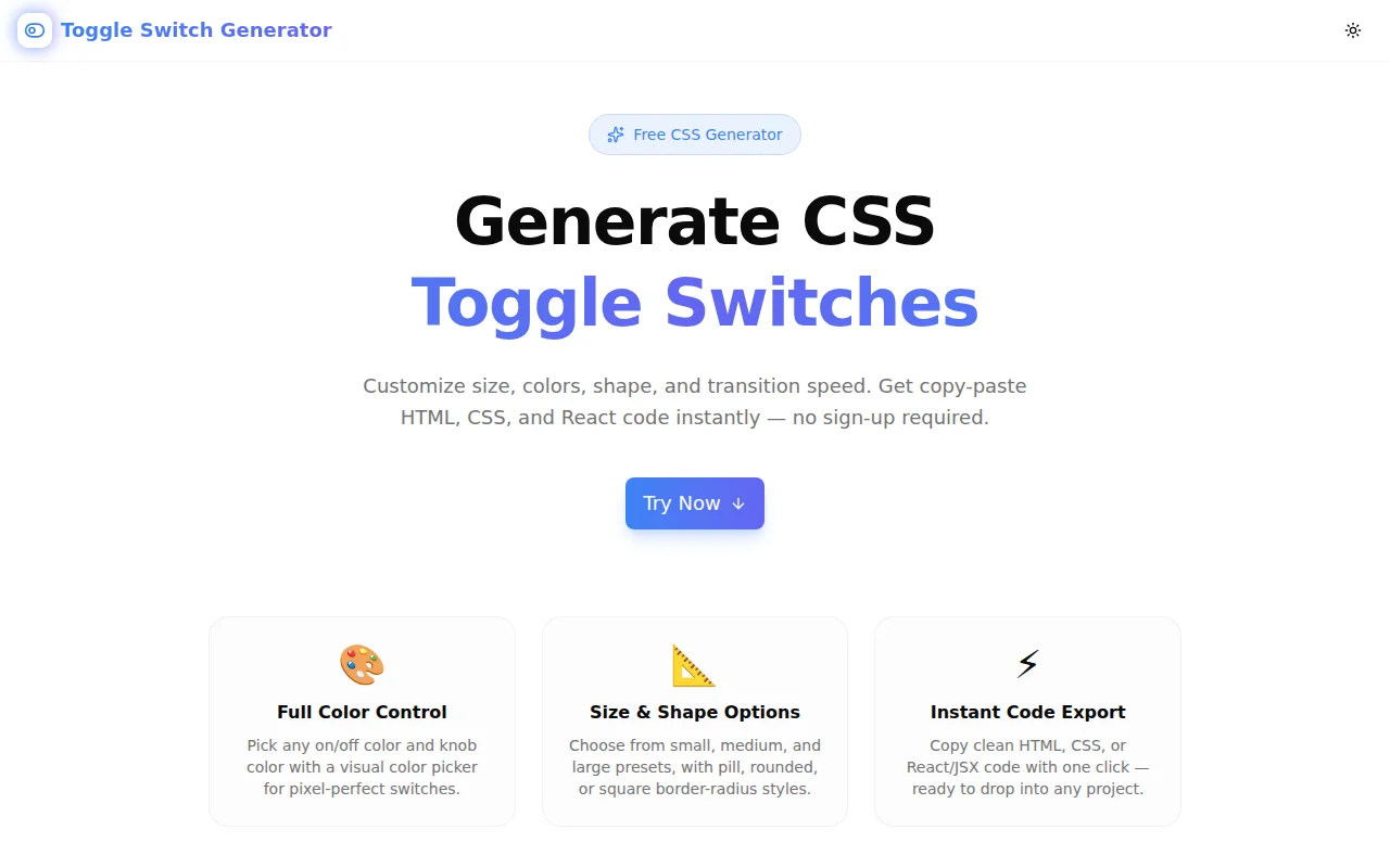 Toggle Switch Generator screenshot