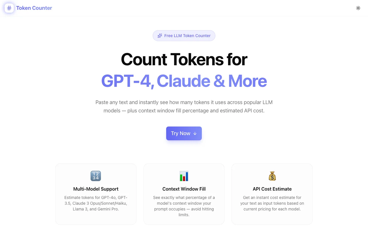 Token Counter: Count LLM Tokens Instantly Without a Python Script