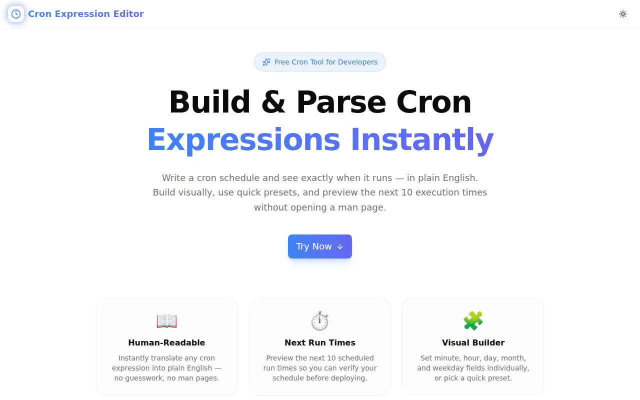 Cron Expression Editor screenshot