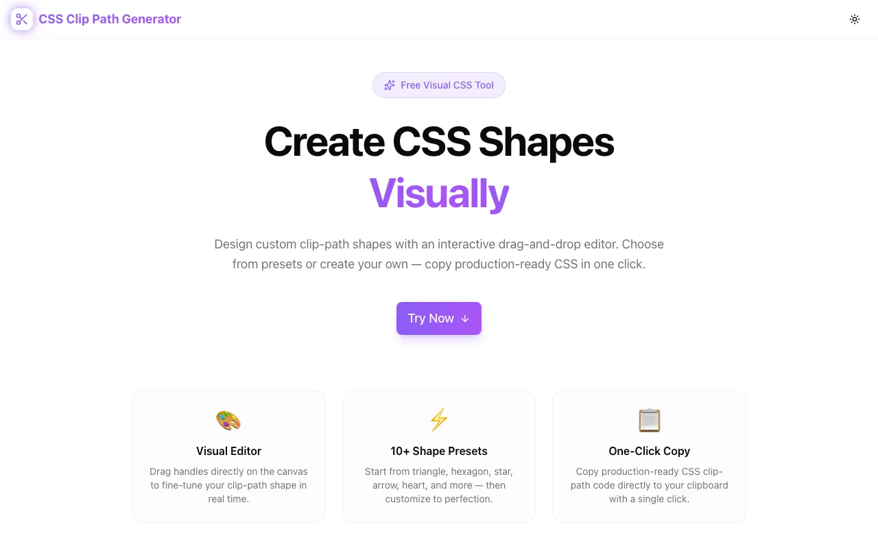CSS Clip Path Generator: Create Custom CSS Shapes Visually