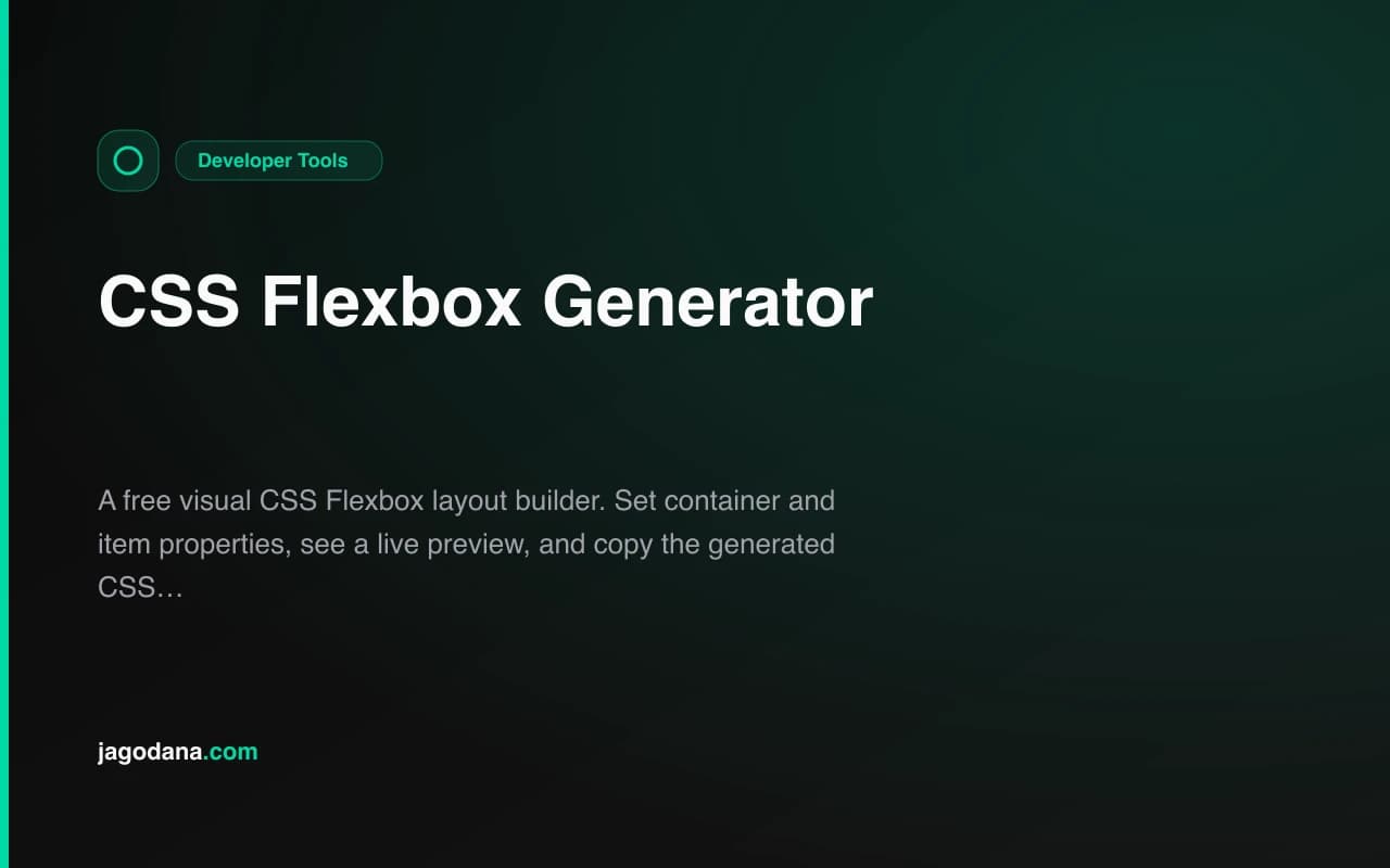 Introducing CSS Flexbox Generator: Build Flexbox Layouts Visually