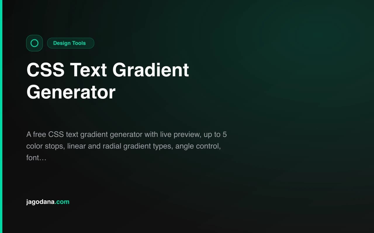 CSS Text Gradient Generator screenshot