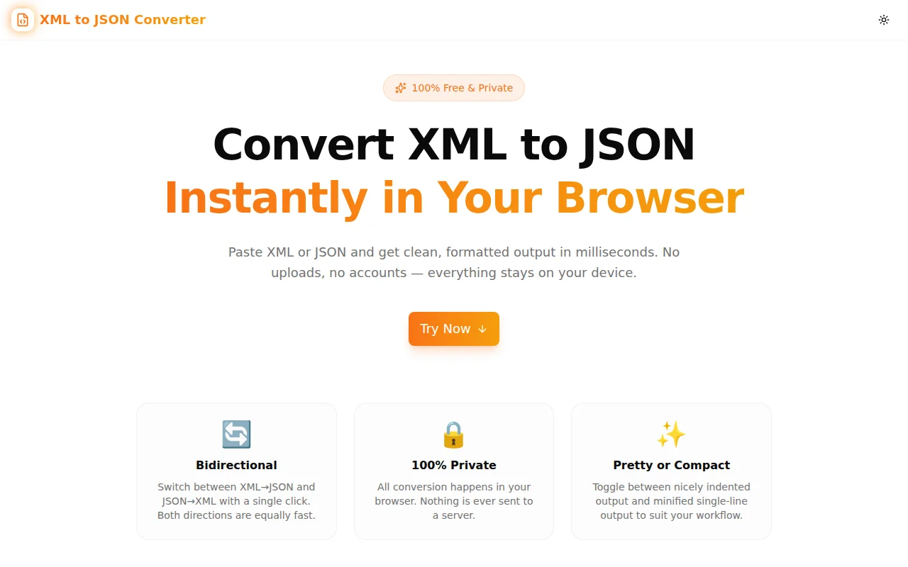 XML to JSON Converter — Instantly Convert XML ↔ JSON in Your Browser