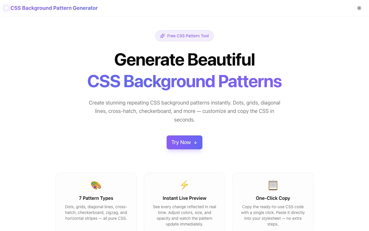 CSS Background Pattern Generator