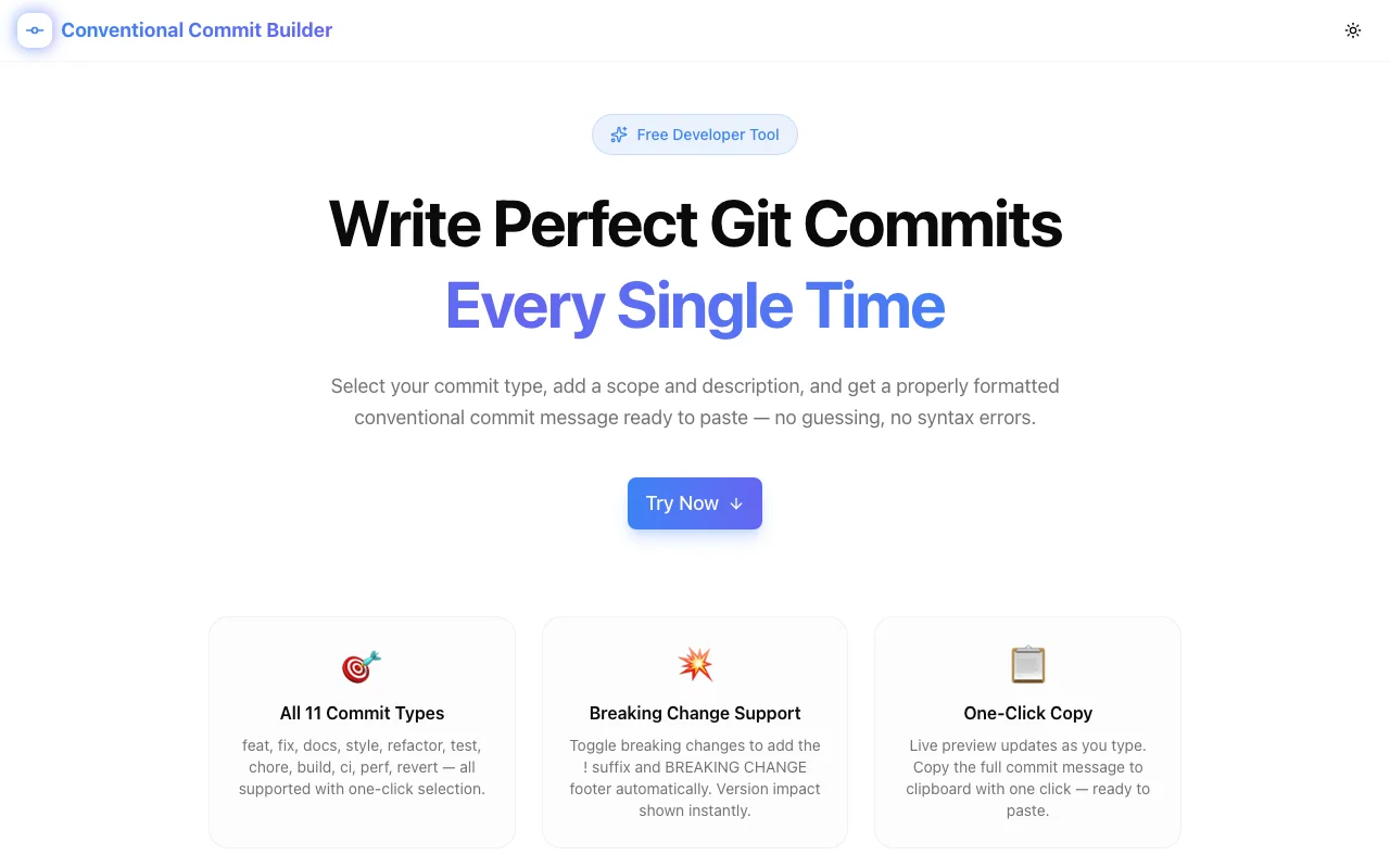 Conventional Commit Builder