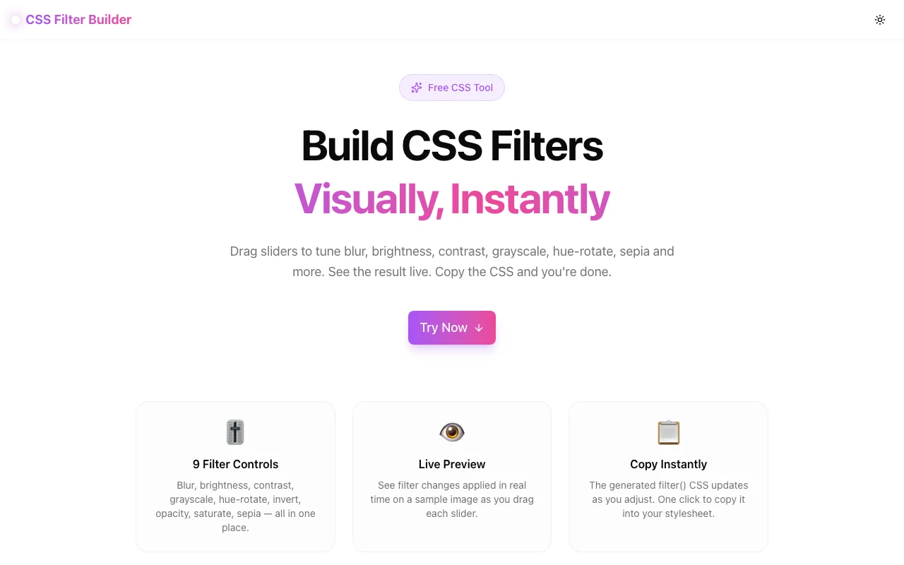 CSS Filter Builder