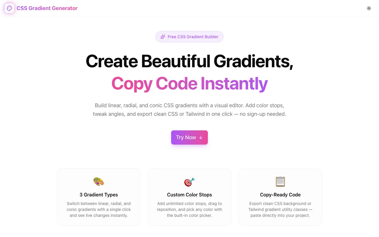 CSS Gradient Generator: Create Beautiful CSS Gradients Online Free ...