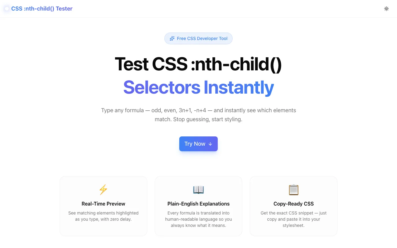 CSS :nth-child() Tester: The Fastest Way to Understand Structural ...