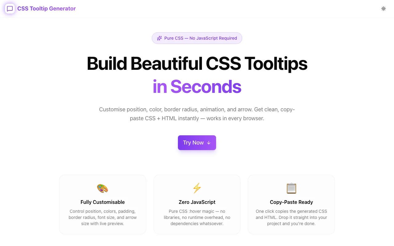 CSS Tooltip Generator