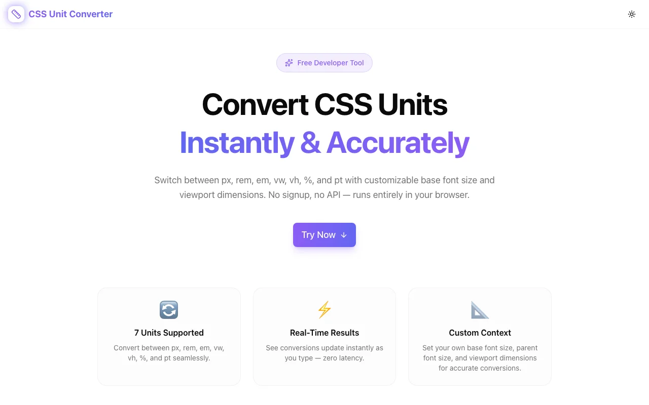 CSS Unit Converter