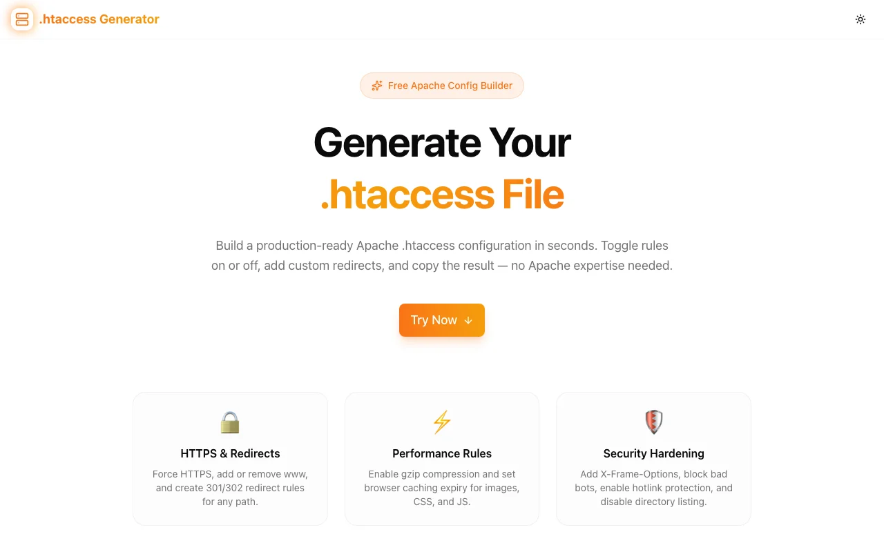 .htaccess Generator — Free Online Apache Config Builder | Jagodana LLC