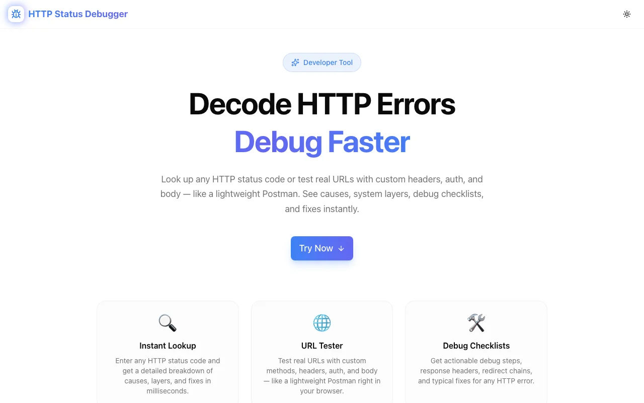 HTTP Status Debugger