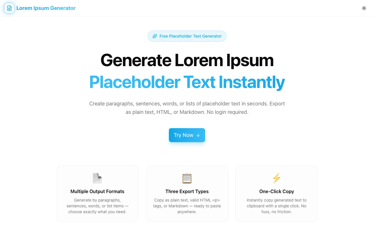 Lorem Ipsum Generator
