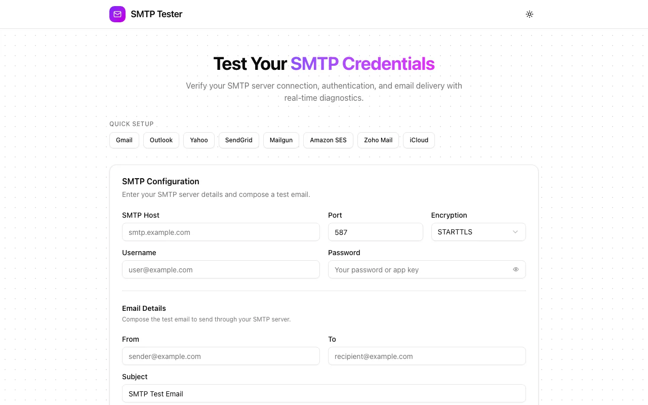 SMTP Test Tool