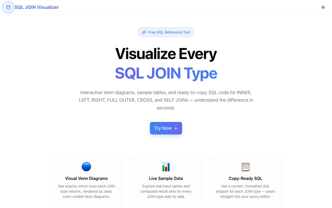 SQL JOIN Visualizer