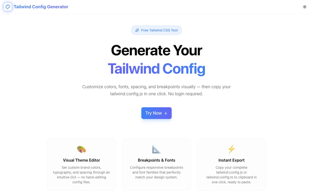 Tailwind Config Generator